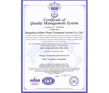 Quality Management System Certificate